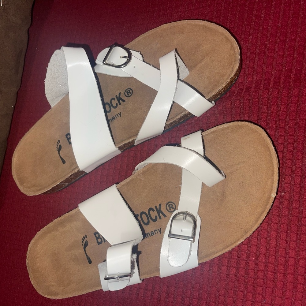 White sandals